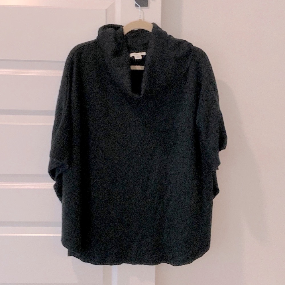 Elegant Black Women's Cowl Neck Cape
